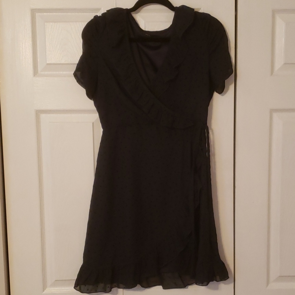 Navy ruffle dress